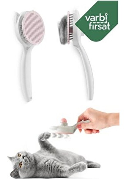 Otomatik Temizlenen Tuşlu Evcil Hayvan Fırçası Kedi Köpek Tüy Toplayıcı Tarak modelleri