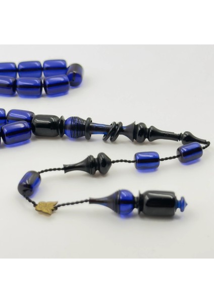 Emine Reşvani Usta Işçilikli Mavi Halkalı Imame Kapsül Kesim Ateş Kehribar Tespih indirimleri