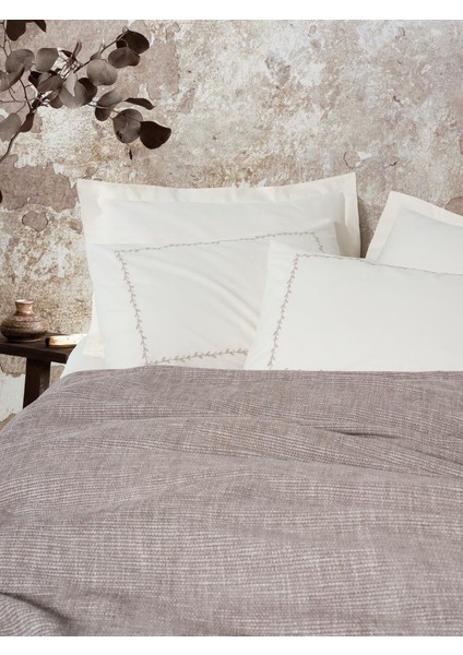 Embrova Şönil Çift Kişilik Yatak Örtüsü/pike Takımı Loom Bej modelleri