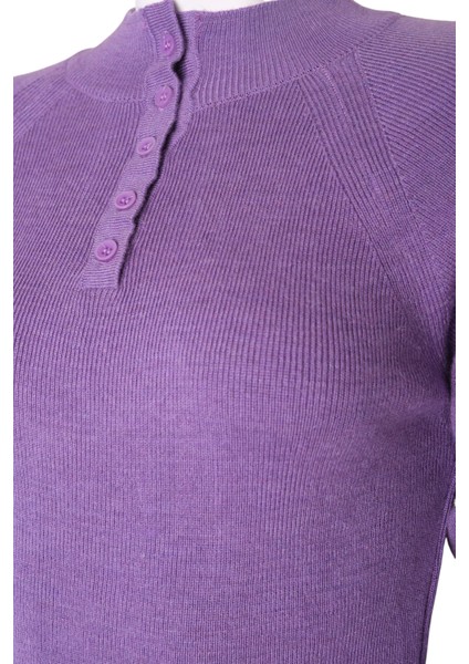 Kadın Düğmeli Triko Body