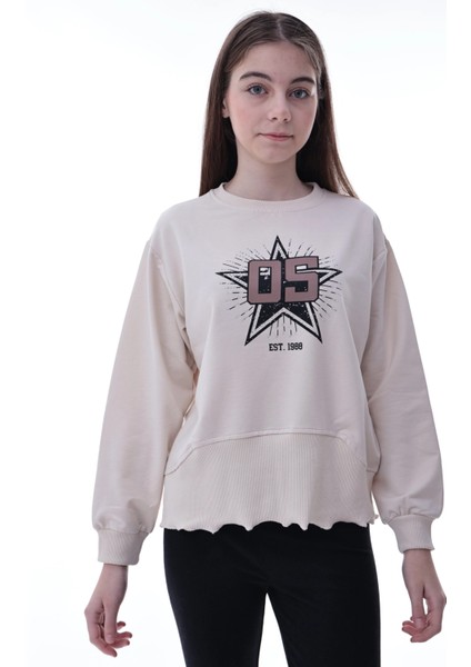 Yıldız Baskılı Kız Çocuk Sweat 2010