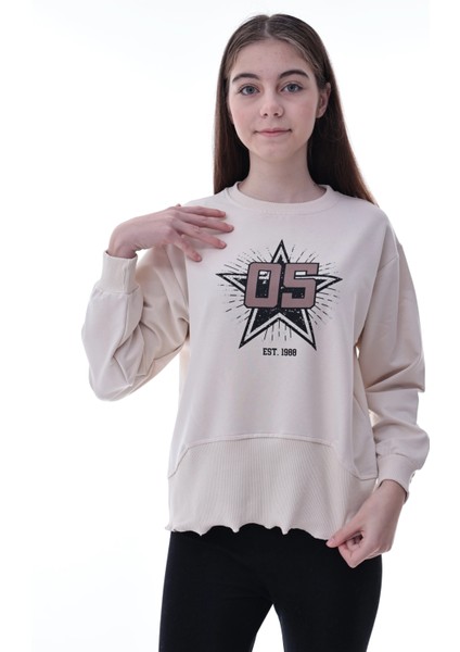 Yıldız Baskılı Kız Çocuk Sweat 2010 modelleri