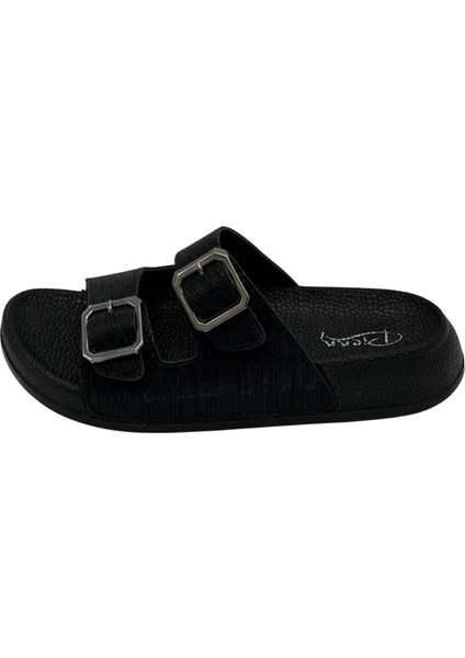 Kadın Ortopedik Taban Siyah Desen Rahat Günlük Kullanım ve Plaj Terliği fiyatları