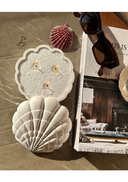 Istiridye Görünümlü Kapaklı Inci Toz Mumluk fiyatları