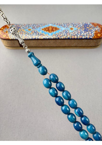 Bülbül Atölye Işçiliği Gümüş Püsküllü Alman Sıkma Kehribarı Tespih modelleri