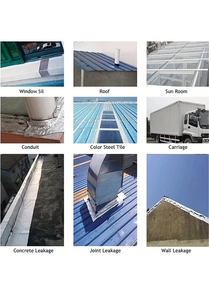 Buğz Su Geçirmez Çatlak Bandı 10CM 5m Yüksek Sıcaklık Dayanıklı Çatı Boru Duvar Onarım Çamur Bant