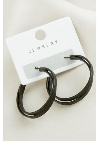 Çift Halka Trend Küpe 3,5 cm