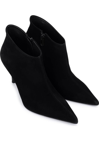 Kadın Siyah Süet Topuklu Bot 1138 5109 Bn Bot SK25-26 Syh Mts Suet fiyatları