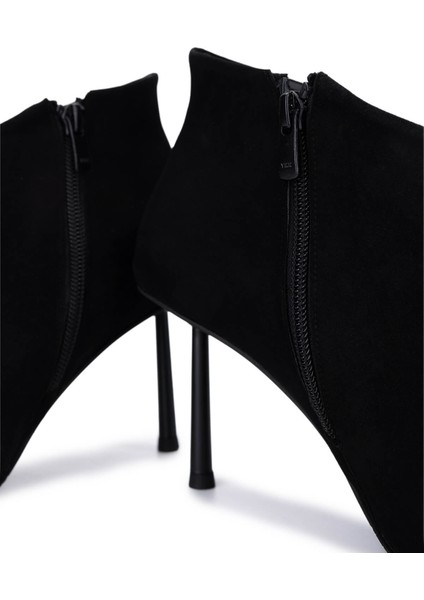 Kadın Siyah Süet Topuklu Bot 1138 5109 Bn Bot SK25-26 Syh Mts Suet indirimleri