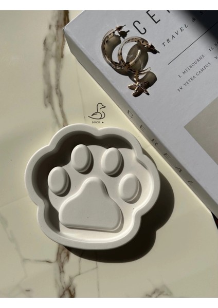 Pati Görünümlü Taş Tozu Dekoratif Takı Tabağı