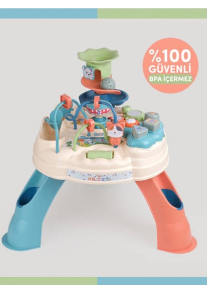 Eğitici Aktivite Masası | Çok Fonksiyonlu Gelişim Oyuncağı | Montessori Uyumlu | 1-6 Yaş