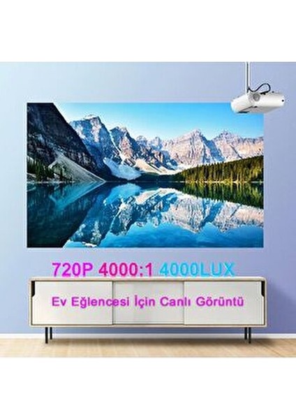 P62 Full Hd Destekli Wifi & Ios & Android Cep Tel Yansıtma Mini Projeksiyon Cihazı modelleri