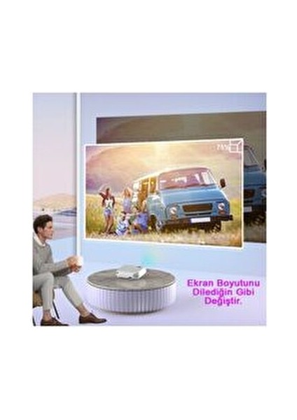 P62 Full Hd Destekli Wifi & Ios & Android Cep Tel Yansıtma Mini Projeksiyon Cihazı indirimleri
