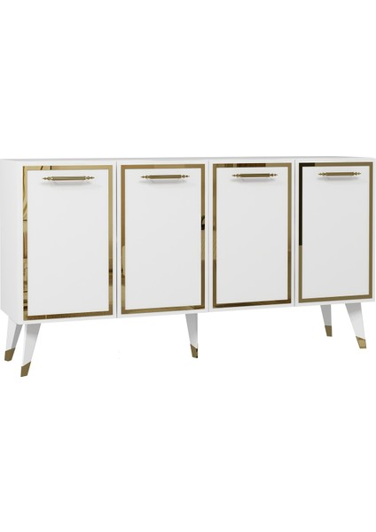 8225-128DD KB150 Konsol,tv Ünitesi Beyaz-Altın indirimleri