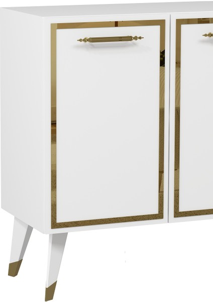 8225-128DD KB150 Konsol,tv Ünitesi Beyaz-Altın