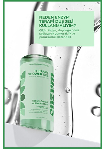 Yağlı Ciltlere Özel Akne Karşıtı Sebum Dengeleyici Duş Jeli ve Vücut Losyonu (Salisilik Asit) fiyatları