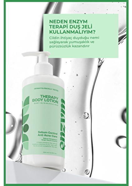 Yağlı Ciltlere Özel Akne Karşıtı Sebum Dengeleyici Duş Jeli ve Vücut Losyonu (Salisilik Asit) fırsatları