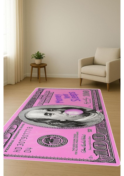 Modern Dolar Desen Dijital Baskı Kaymaz Taban Halı H0168 fiyatları