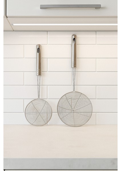 Paslanmaz Çelik Patates Kabak Sebze Kızartma Kevgiri, 12+ 16CM Çapında,kepçe 2 Adet fiyatları