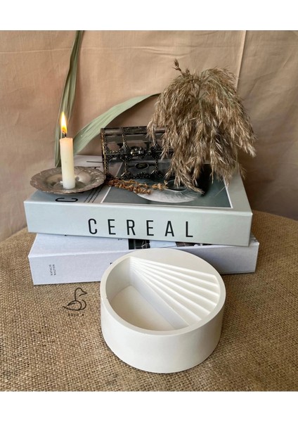 Dairesel Merdiven Şeklinde Dekoratif Kase/sukulentlik 15-5 cm