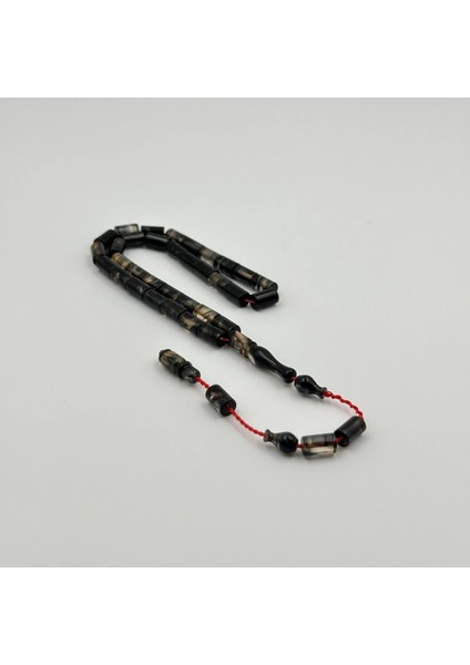 Mavi ve Beyaz Hareli Alman Sıkma Kehribar Kesme Model Bürokrat Boy Tespih fiyatları