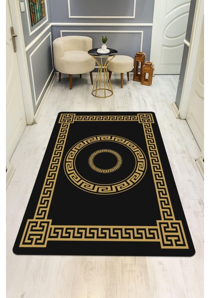 Modern Desenli Dijital Baskı Kaymaz Taban Halı H0161