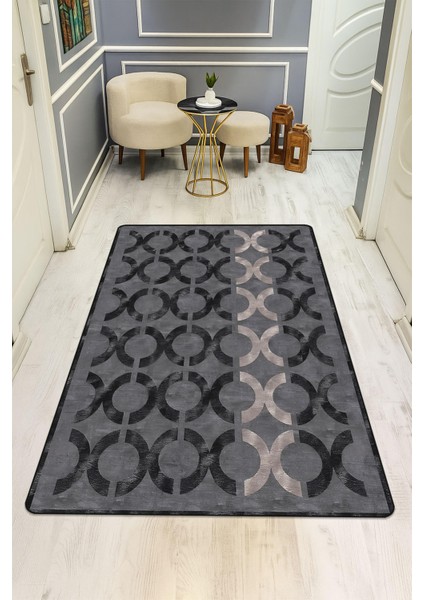 Modern Desenli Dijital Baskı Kaymaz Taban Halı H1031