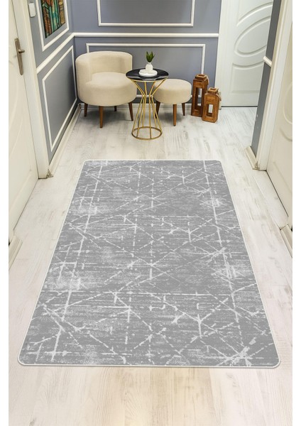 Modern Desenli Dijital Baskı Kaymaz Taban Halı H1038