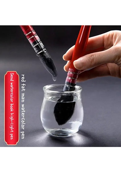 Profesyonel Sincap Kılı Yuvarlak Uçlu El Yapımı Fırça No:6 - Suluboya Mürekkep Akrilik Guaj Için fiyatları