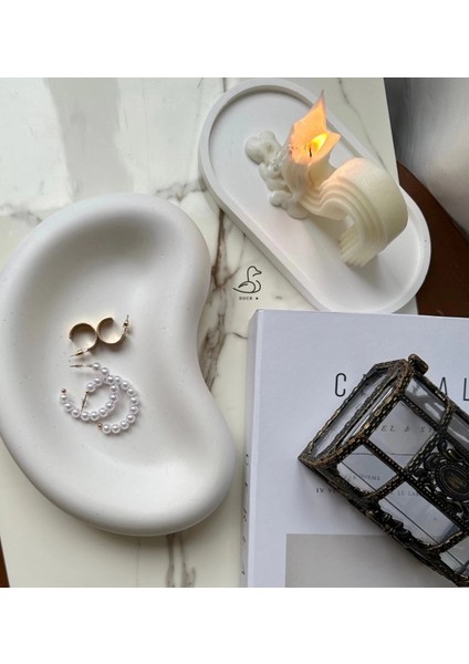 Oval Görünümlü Taş Tozu Dekoratif Tabak/kase modelleri