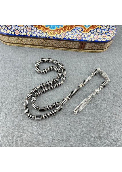 Türker Kızılelma 12'li Karpuz Dilim Oltu Taşı Tespih