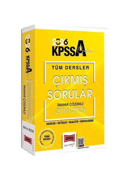 Yargı 2026 KPSS-A Grubu Tüm Dersler 2016-2025 Tamamı Çözümlü Çıkm