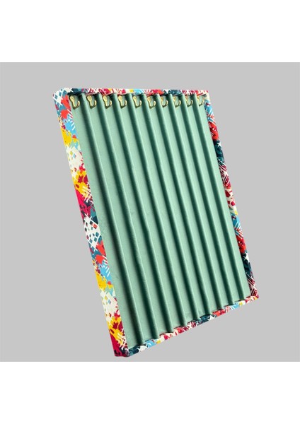 Karışık Renk Geçişli Asimetrik Desenli Kadife Kumaşlı Katlanabilir Ayaklı 10'lu Koleksiyon Tesbih Panosu