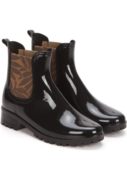 Ducie London Beige Flower Bayan Yağmur Botu