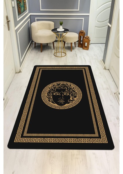 Modern Desenli Dijital Baskı Kaymaz Taban Halı H0847