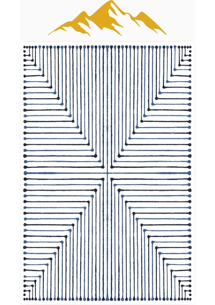 Modern Desenli Dijital Baskı Kaymaz Taban Halı H1090 modelleri