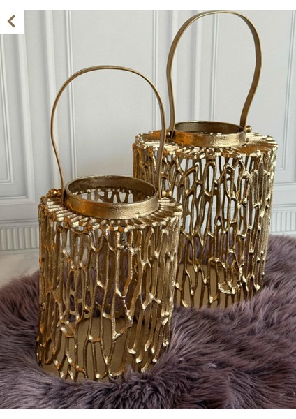 2'li Pirinç Eskitme Fener Gold Eskitme