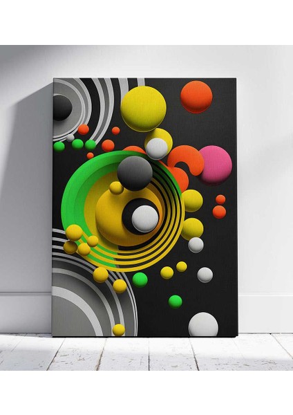 Renkli Gezegenler Sıçraması Kanvas Tablo Duvar Resim