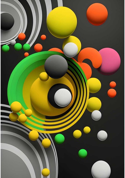 Renkli Gezegenler Sıçraması Kanvas Tablo Duvar Resim fiyatları