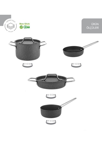 Mini Chef Granit Oyuncak Tencere Seti (Granit Kaplamalı) modelleri