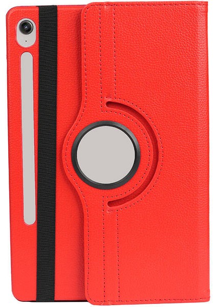 Galaxy Tab S9 Fe Uyumlu Mrsa Dönebilen Standlı Kılıf-Kırmızı