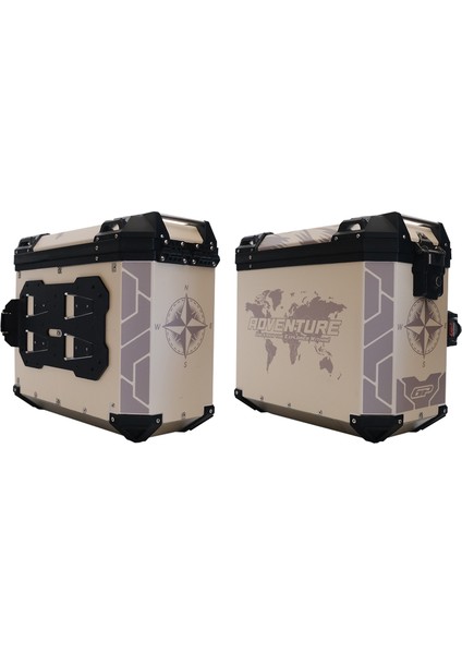 DSN02 Universal 40 Lt x 2 Desenli Alüminyum Motosiklet Yan Çanta Seti modelleri