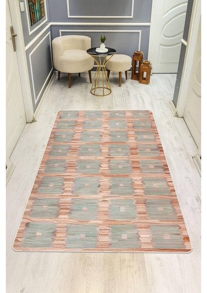 Modern Desenli Dijital Baskı Kaymaz Taban Halı H1082