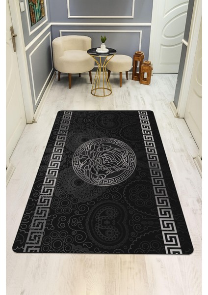 Modern Desenli Dijital Baskı Kaymaz Taban Halı H0858