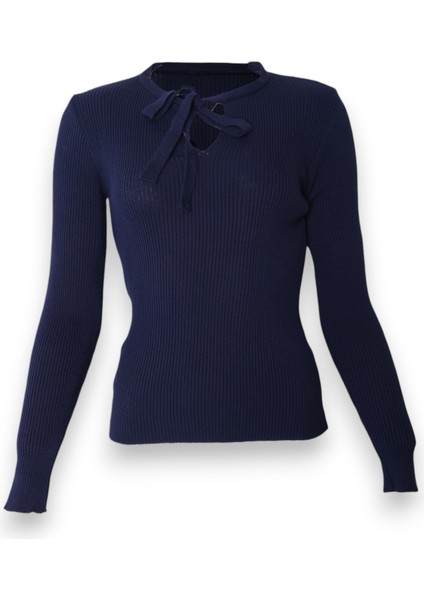 Kadın Triko Fiyonk Yaka Basic Body indirimleri