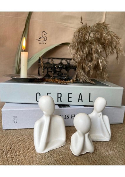 Üçlü Aile Set Taş Tozu Dekoratif Obje Biblo fiyatları