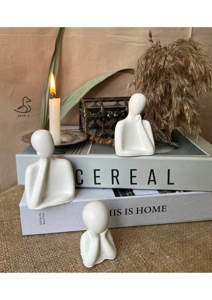 Üçlü Aile Set Taş Tozu Dekoratif Obje Biblo modelleri