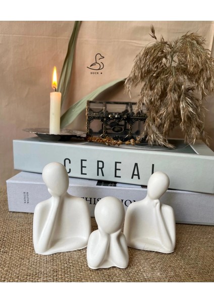 Üçlü Aile Set Taş Tozu Dekoratif Obje Biblo indirimleri