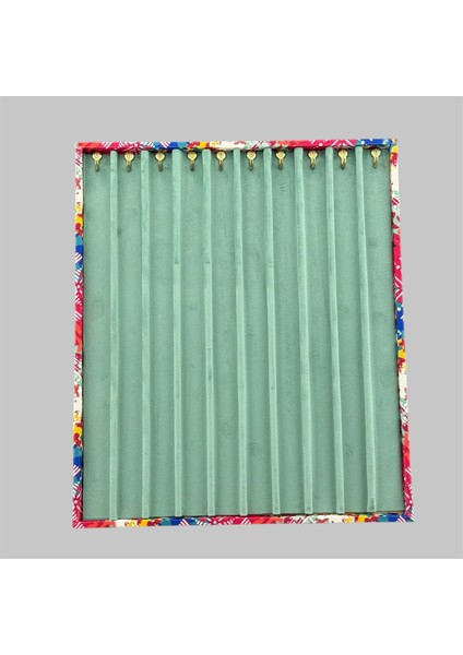 Karışık Ton Geçişli Asimetrik Desenli Kadife Kumaşlı Katlanabilir Ayaklı 10'lu Koleksiyon Tesbih Panosu modelleri