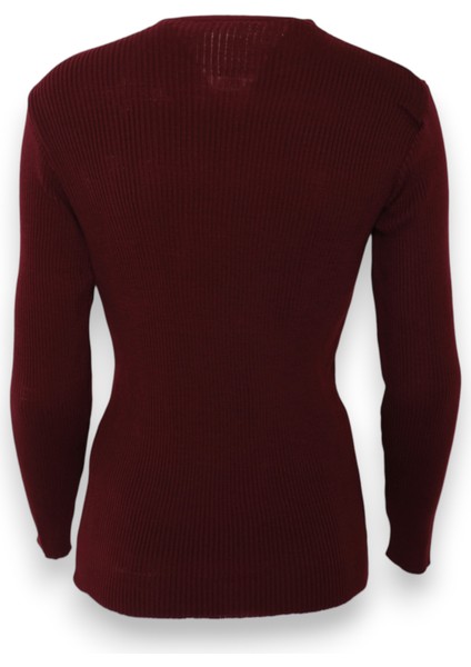 Kadın Düğmeli Triko Body